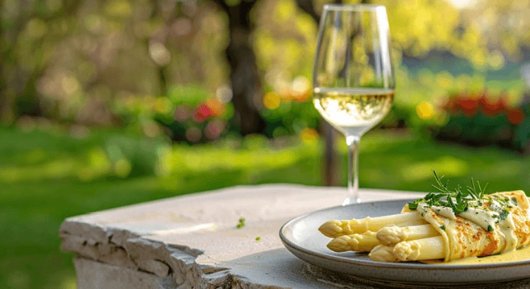 Tiempo de espárragos es tiempo de vino blanco - paquete de degustación de 6 unidades