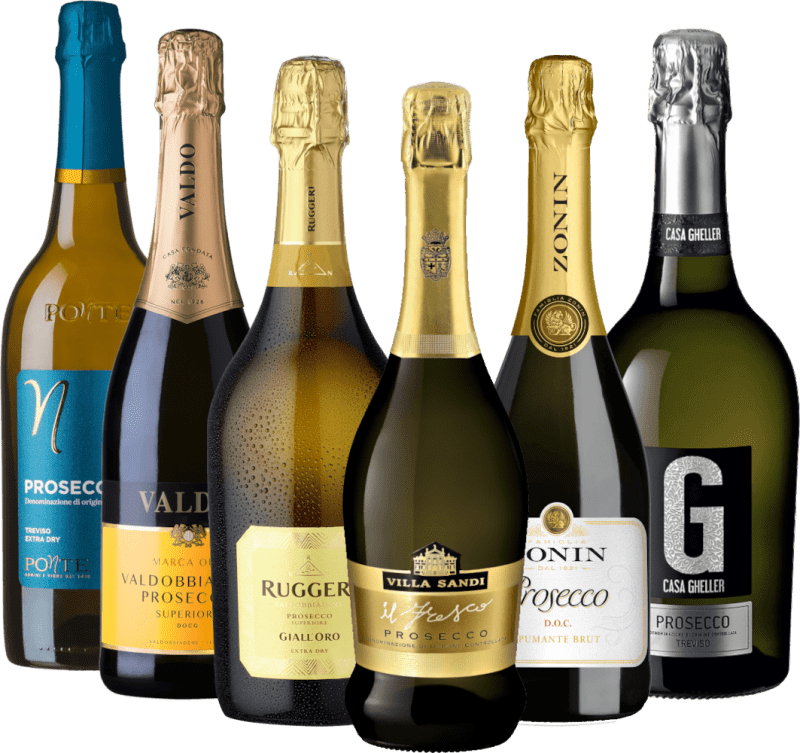 Paquete degustación de 6 - Prosecco: la punta espumosa de Italia