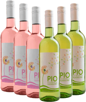 El momento de verano en blanco y rosado con PIO Weinschorle sin alcohol – Pack de 6 de degustación