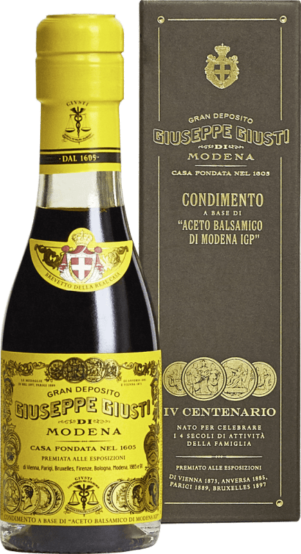Balsamico 4 Gold Medaillen Traditionsflasche in GP IGP 0,1l - Giuseppe Giusti