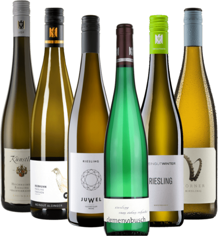 El viaje del Riesling por Alemania - paquete de 6 variedades de uva