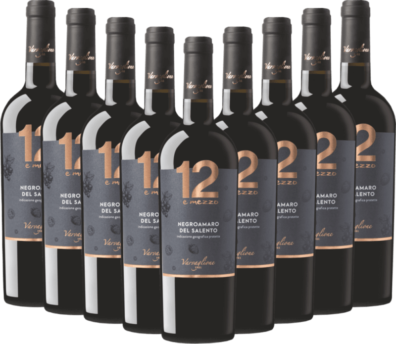 9x Vorteils-Weinpaket 12 e Mezzo Negroamaro del Salento IGP - Varvaglione