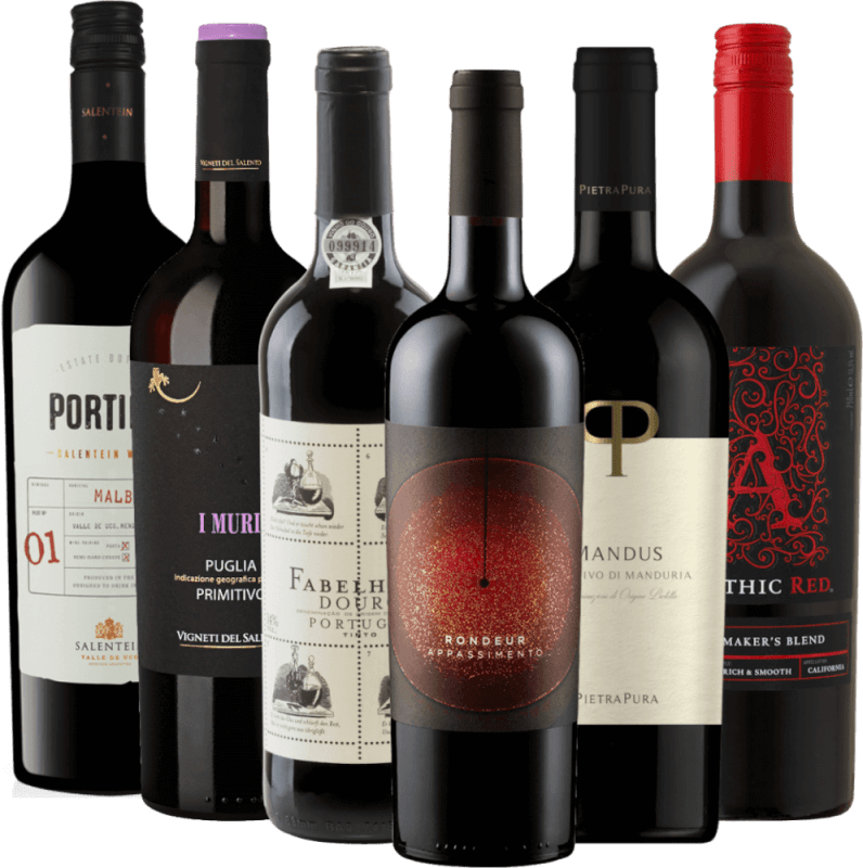 Los mejores vinos tintos de VINELLO - Paquete 6x top ventas