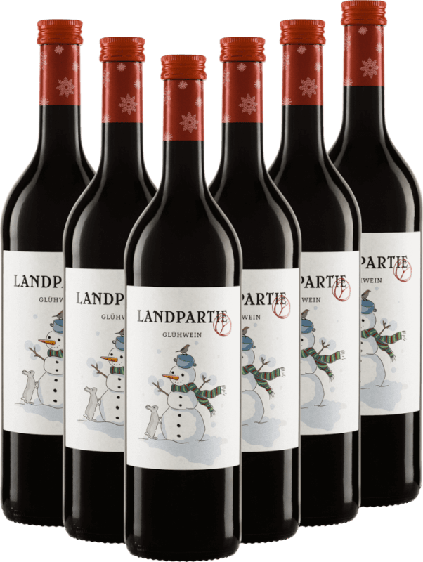 6x Vorteilspaket Landparty Premium Glühwein Rot - Peter Riegel Weinimport